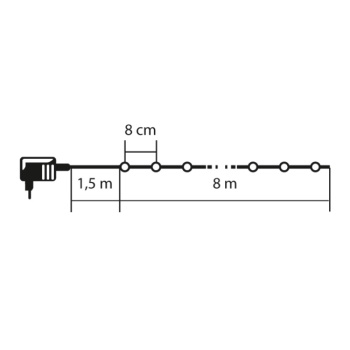 Lampice za jelku sa 100 rozih LED dioda KII100/P-2
